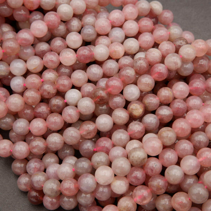 Madagascar Rose Quartz · Smooth · Round · 6mm, 8mm, 9mm, Tejas Beads, Beads