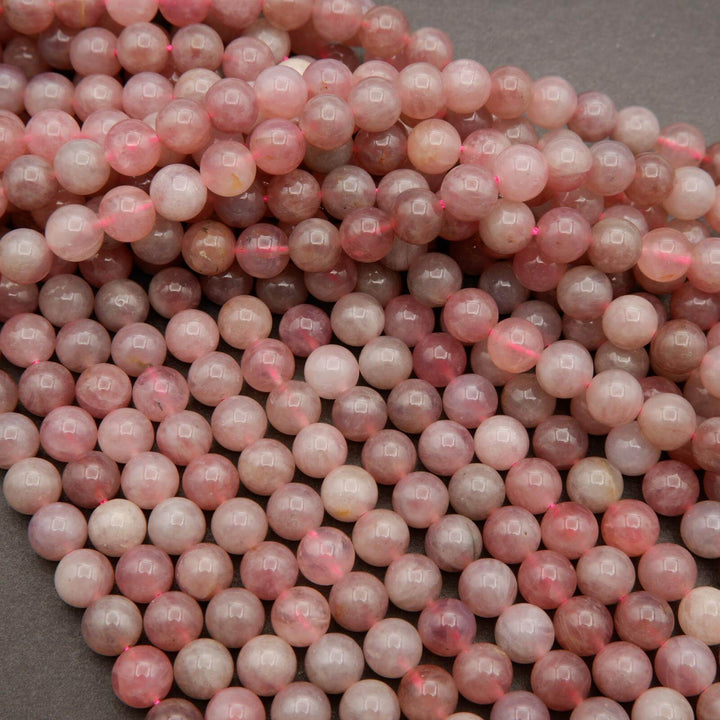 Madagascar Rose Quartz · Smooth · Round · 6mm, 8mm, 9mm, Tejas Beads, Beads
