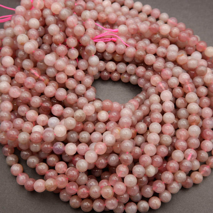 Madagascar Rose Quartz · Smooth · Round · 6mm, 8mm, 9mm, Tejas Beads, Beads