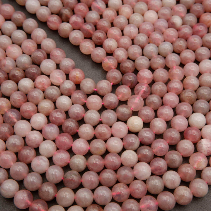 Madagascar Rose Quartz · Smooth · Round · 6mm, 8mm, 9mm, Tejas Beads, Beads