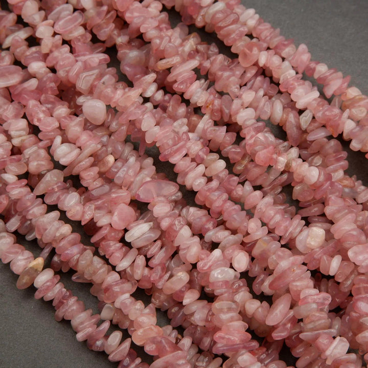 Madagascar Rose Quartz (alt) · Smooth · Freeform Chips · 7mm, Tejas Beads, Beads