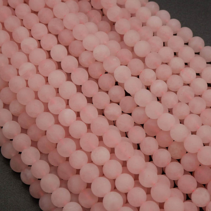 Rose Quartz · Matte · Round · 4mm, 6mm, 8mm, 10mm, Tejas Beads, Beads