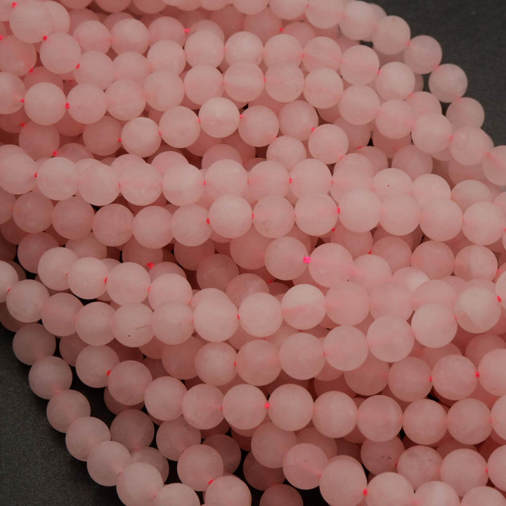 Rose Quartz · Matte · Round · 4mm, 6mm, 8mm, 10mm, Tejas Beads, Beads
