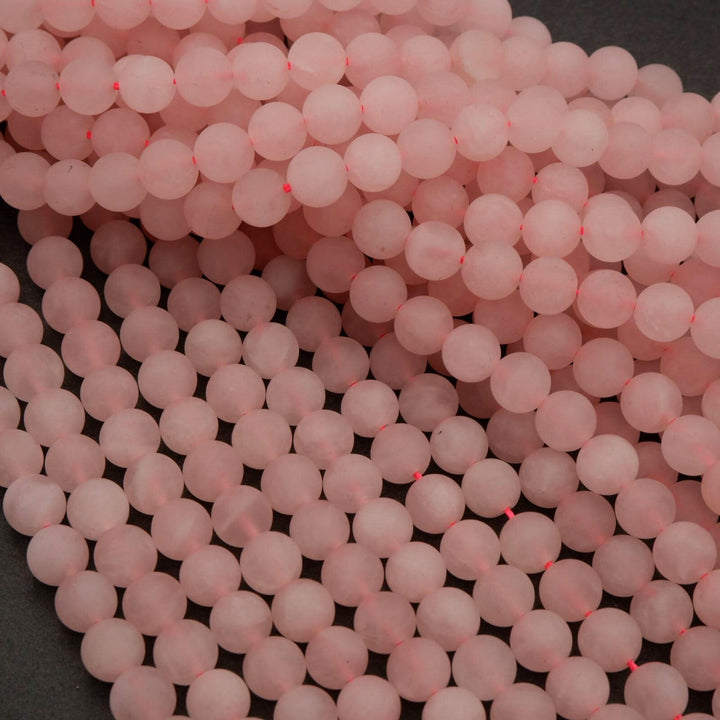 Rose Quartz · Matte · Round · 4mm, 6mm, 8mm, 10mm, Tejas Beads, Beads