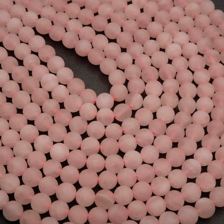 Rose Quartz · Matte · Round · 4mm, 6mm, 8mm, 10mm, Tejas Beads, Beads