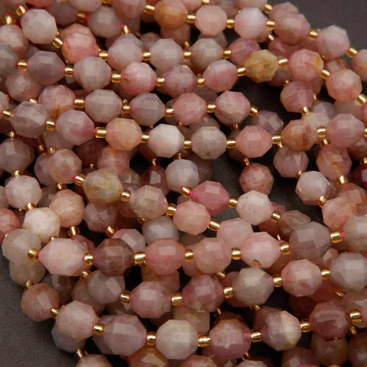 Madagascar Rose Quartz · Faceted · Prism · 8.5mm, 9mm, Tejas Beads, Beads
