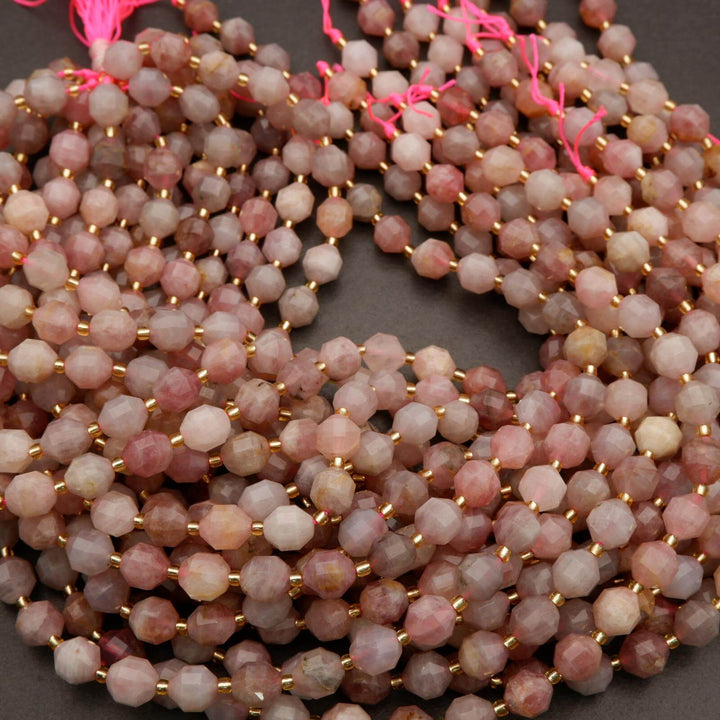 Madagascar Rose Quartz · Faceted · Prism · 8.5mm, 9mm, Tejas Beads, Beads
