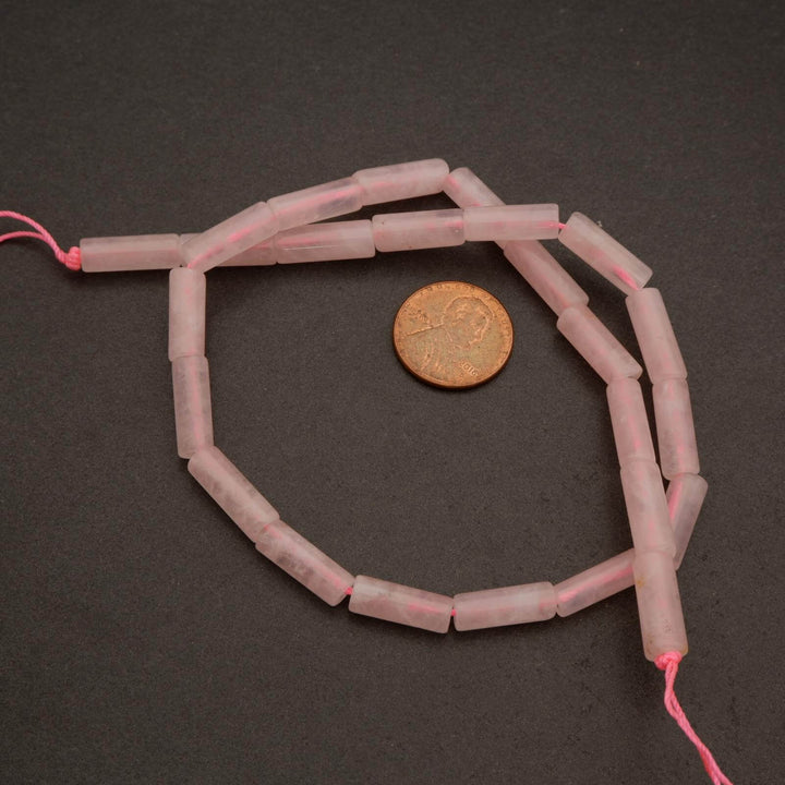 Rose Quartz · Smooth · Tube · 5mm, Tejas Beads, Beads