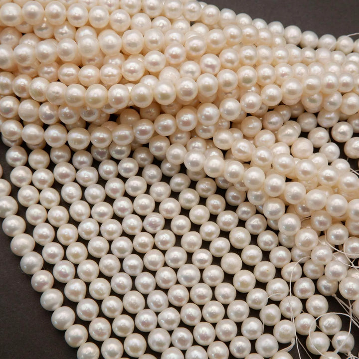 Freshwater Pearl · Round · White · 8mm, Tejas Beads, Beads