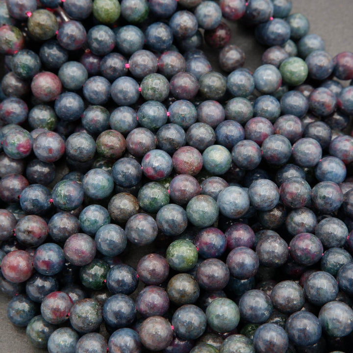 Ruby Kyanite A · Smooth · Round · 6mm, 8mm, Tejas Beads, Beads