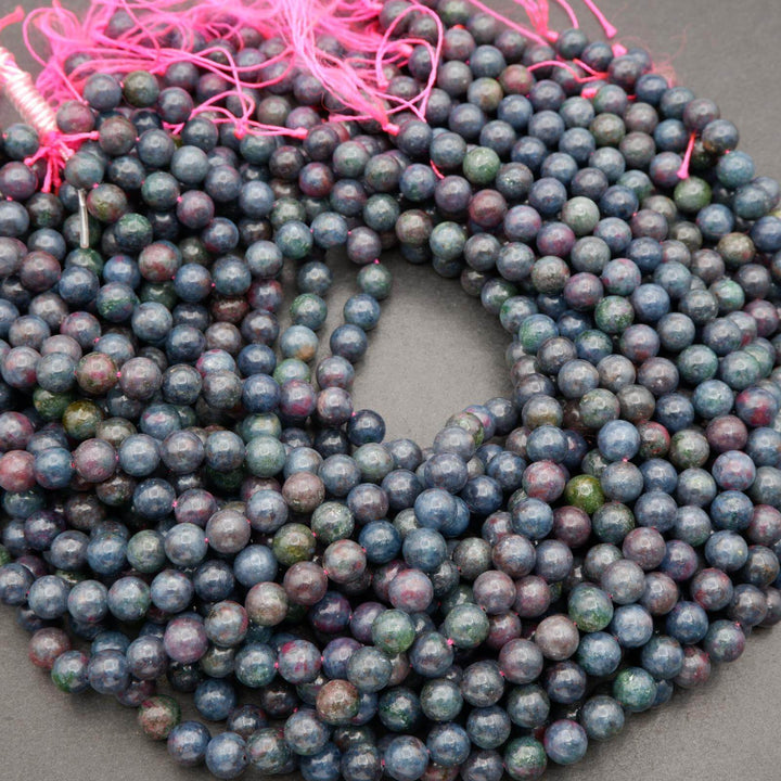 Ruby Kyanite A · Smooth · Round · 6mm, 8mm, Tejas Beads, Beads