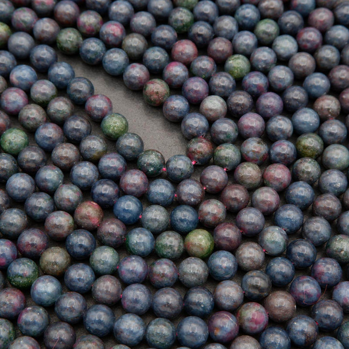 Ruby Kyanite A · Smooth · Round · 6mm, 8mm, Tejas Beads, Beads
