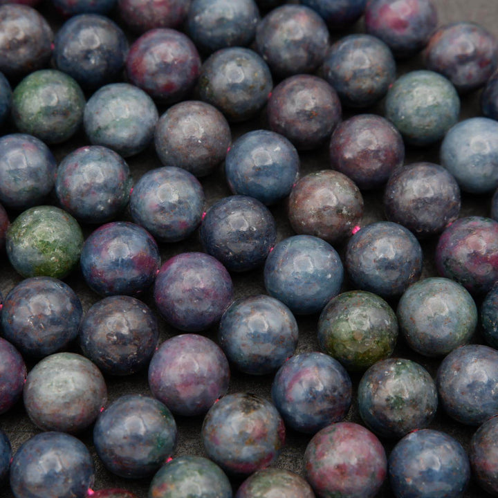 Ruby Kyanite A · Smooth · Round · 6mm, 8mm, Tejas Beads, Beads