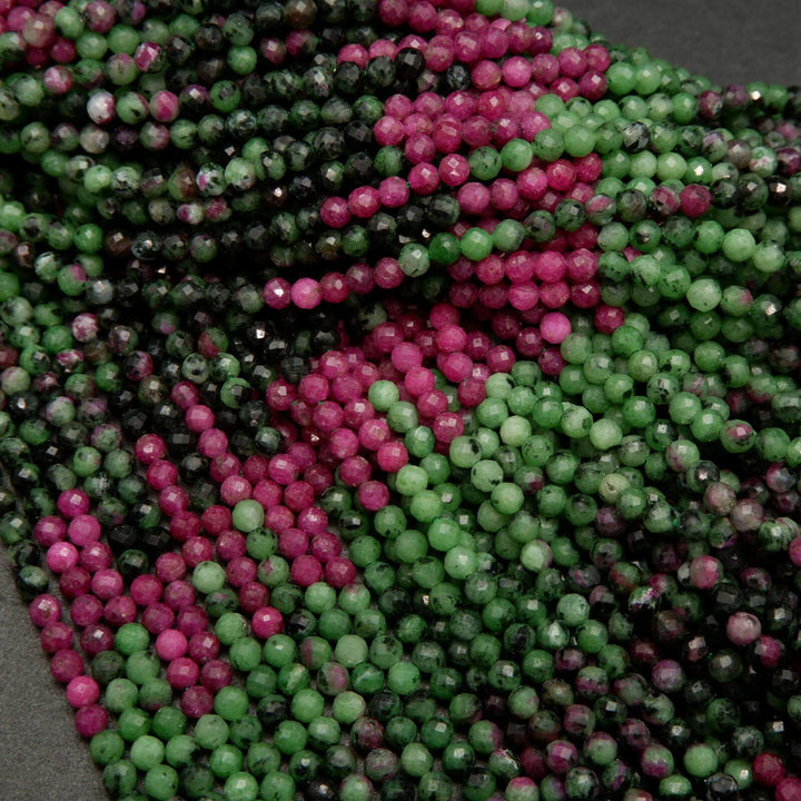 Ruby zoisite beads.