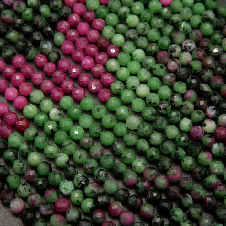 Ruby zoisite beads.
