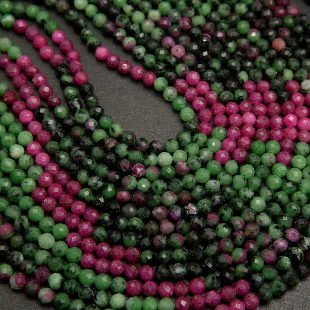 Ruby zoisite beads.