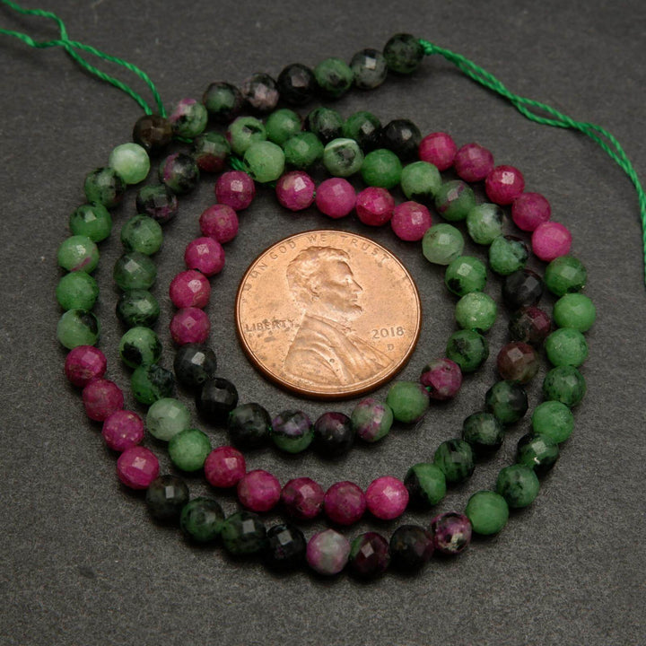 Ruby zoisite beads.