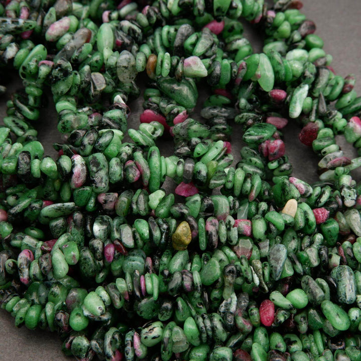 Ruby Zoisite · Smooth · Freeform Chips · 7mm, Tejas Beads, Beads