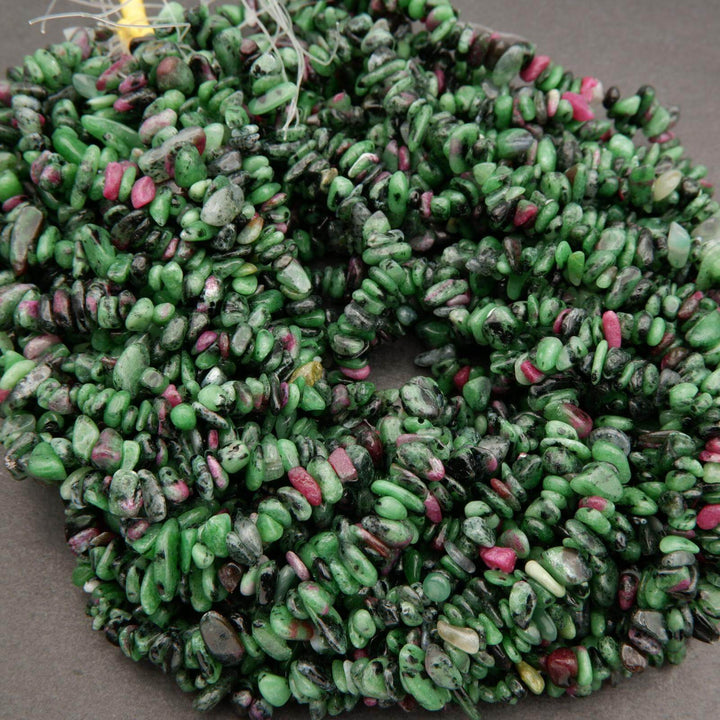 Ruby Zoisite · Smooth · Freeform Chips · 7mm, Tejas Beads, Beads