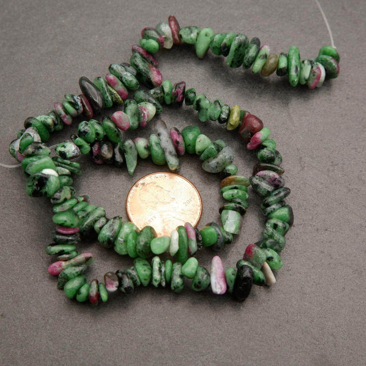 Ruby Zoisite · Smooth · Freeform Chips · 7mm, Tejas Beads, Beads