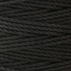 Extreme close-up of black S-Lon Heavy Twisted Cord, highlighting the tightly twisted fibers and slightly textured surface.