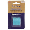The Beadsmith S-Lon Bead Cord in aqua, Tex 210, 77 yard spool
