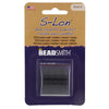 Beadsmith S-Lon bead cord spool in black, twisted bonded nylon, photo 4 of 4