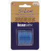 Close-up of blue 3-ply bonded nylon S-Lon Bead Cord on spool