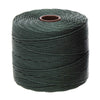 Spool of evergreen S-Lon Bead Cord Tex 210 nylon beading cord, 77 yards