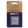 The Beadsmith S-Lon Bead Cord in silver, Tex 210, 77 yard spool