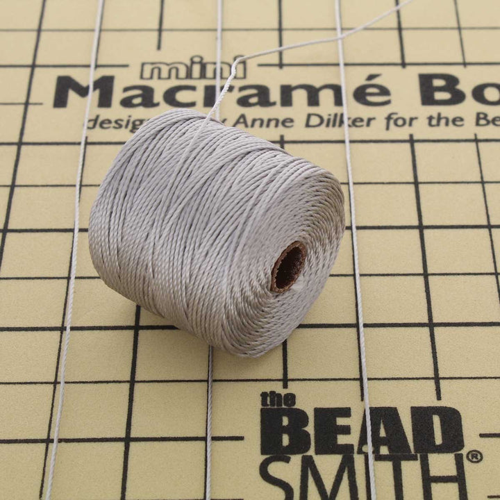 Silver 0.5mm S-Lon Bead Cord for kumihimo and macrame