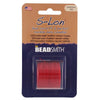 Shanghai red 0.5mm S-Lon Bead Cord for kumihimo and macrame