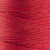 Close-up of Shanghai red 3-ply bonded nylon S-Lon Bead Cord on spool