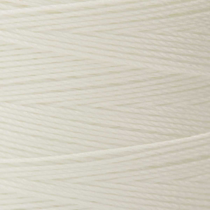 Close-up of white 3-ply bonded nylon S-Lon Micro Cord on spool