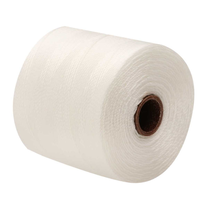 The Beadsmith S-Lon Micro Cord in white, Tex 70, 262 yard spool