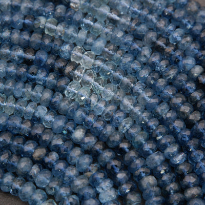 Santa Maria Aquamarine A+ · Microfaceted · Rondelle · 4.5mm, 5mm