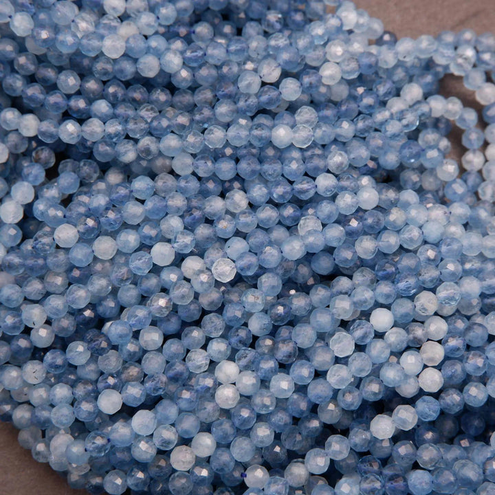 Santa Maria Aquamarine A · Microfaceted · Round · 4mm, Tejas Beads, Beads
