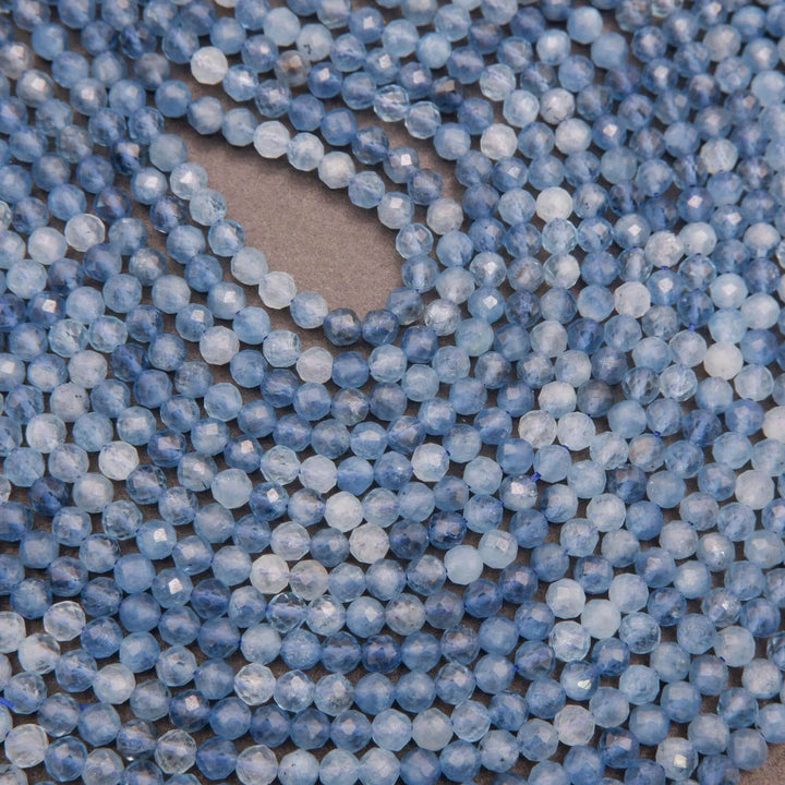 Santa Maria Aquamarine A · Microfaceted · Round · 4mm, Tejas Beads, Beads