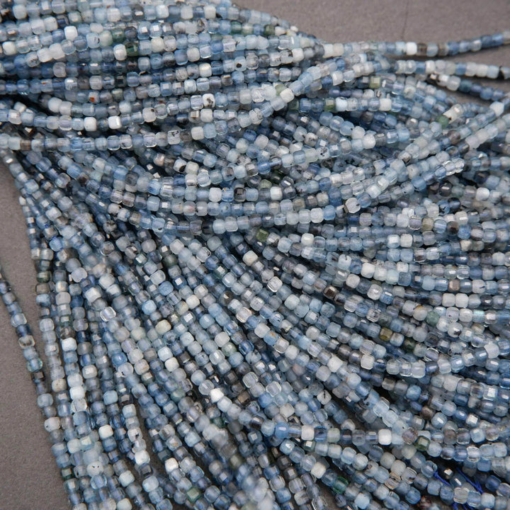 Santa Maria Aquamarine · Microfaceted · Cube · 2.5mm, Tejas Beads, Beads
