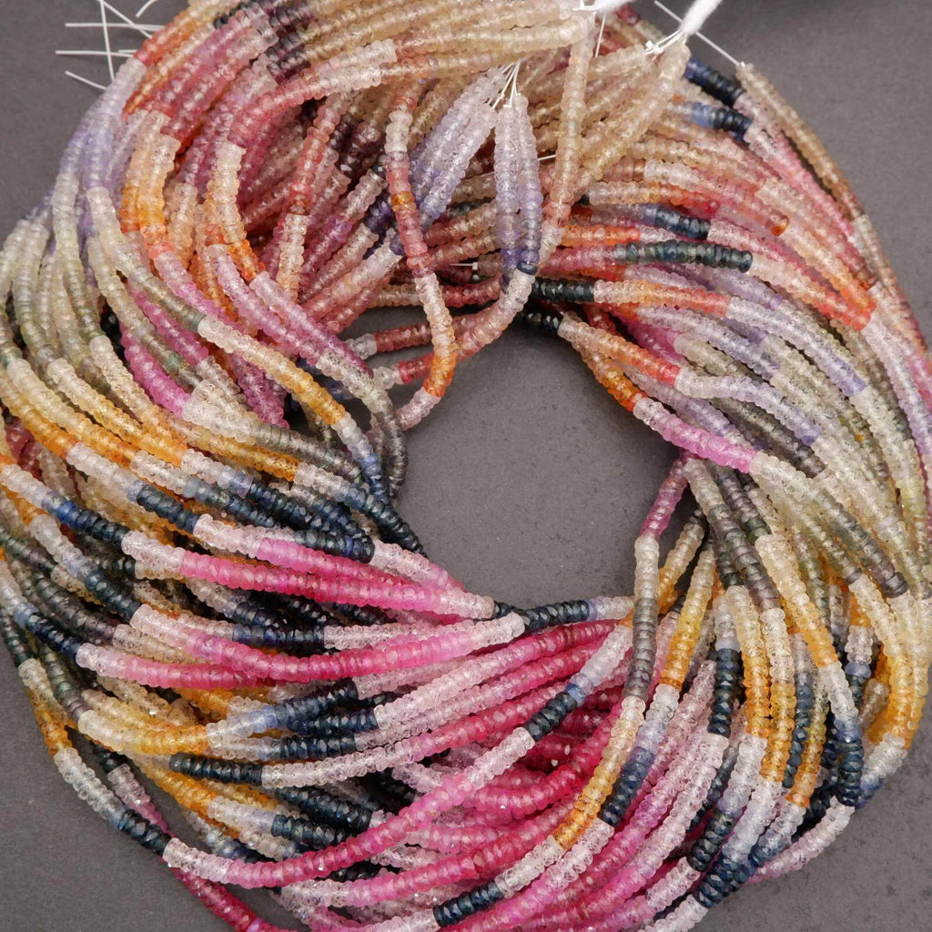Multicolored beaded wreath on a gray background
