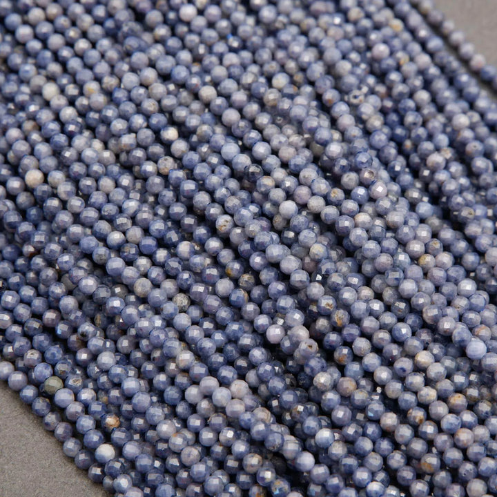 Blue Sapphire · Microfaceted · Round · 2mm, Tejas Beads, Beads