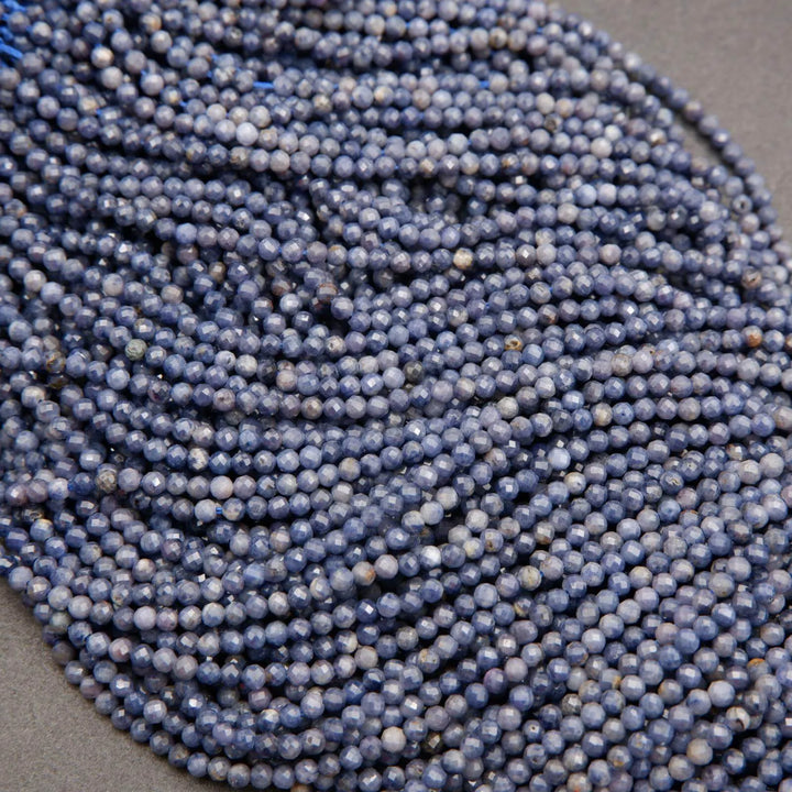 Blue Sapphire · Microfaceted · Round · 2mm, Tejas Beads, Beads