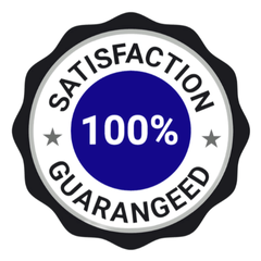 100% customer satisfaction guaranteed. 