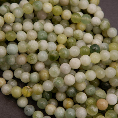 Serpentine Jade · Smooth · Round · 4mm, 6mm, 8mm, 10mm