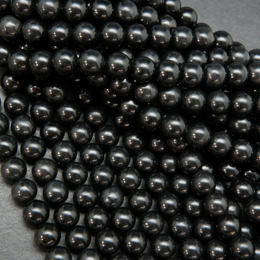 Black Shungite Beads