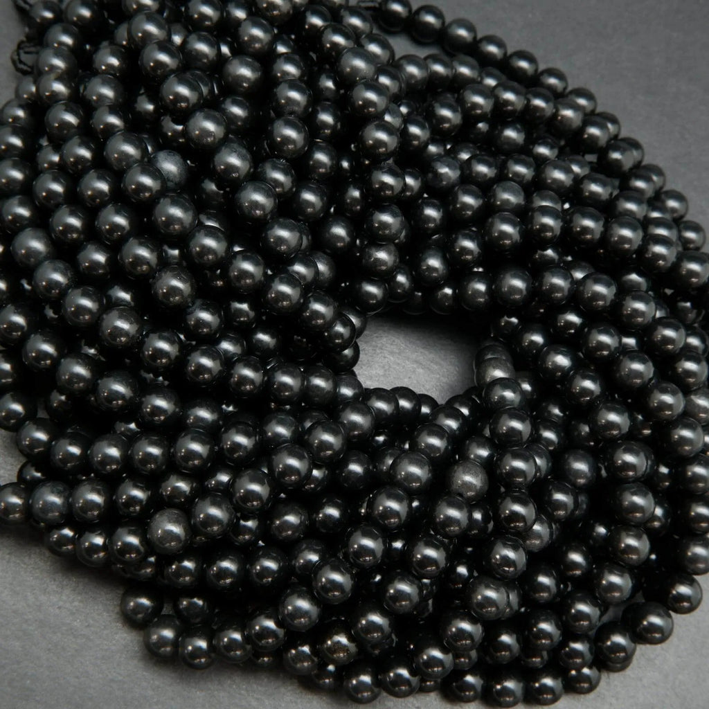 Black Shungite Beads
