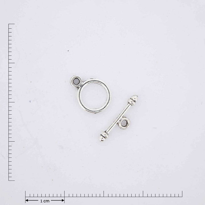 Silver jewelry findings toggle.