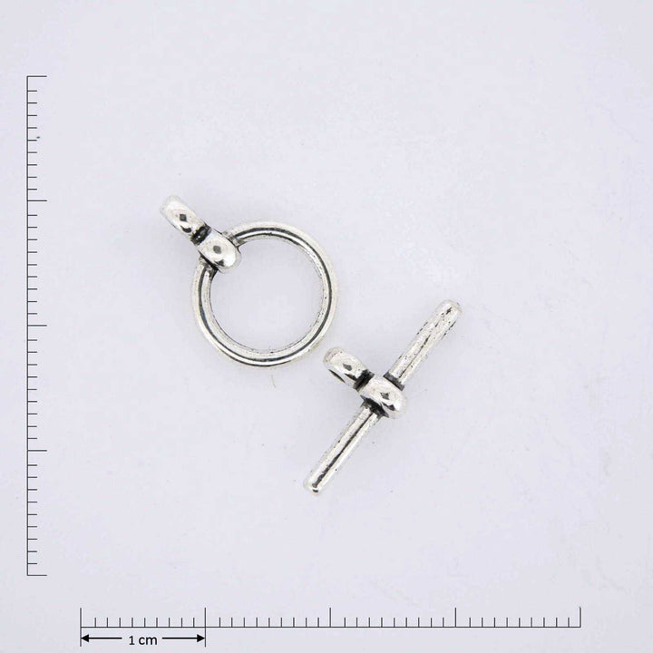 Toggle Clasp · Antique Silver Plated Finding · 20 sets, Tejas Beads, Jewelry Findings