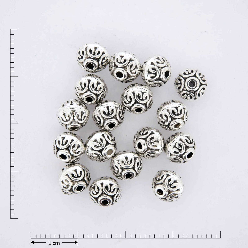 Pattern Ball Silver Jewelry Findings.