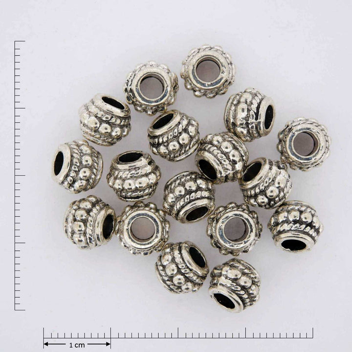 Silver plated jewelry findings.